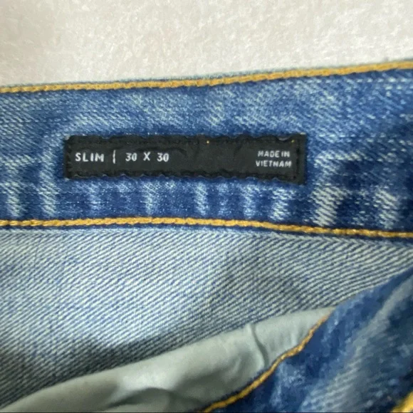 Pacsun Jeans Slim Straight Fit 30x30 Ripped Jeans light wash distressed pants - Picture 3 of 10